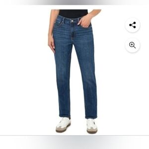 Seven7 90's Straight High Rise Fitted Through Hips Straight Leg Jeans Women's